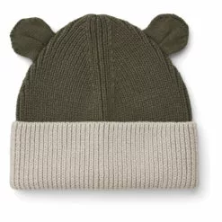 Gina Two-Tone Organic Cotton Beanie Khaki Liewood Fashion Baby, Children
