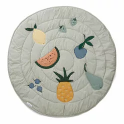 Gitta Organic Cotton Activity Mat Grey blue Liewood Design Baby