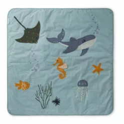 Glenn Organic Cotton Activity Mat Blue Liewood Design Baby