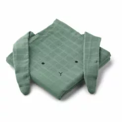 Hannah Cotton Muslin Swaddling Cloths - Set of 2 Green Liewood Design Baby