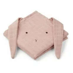Hannah Organic Cotton Bunny Swaddle - Set of 2 Pink Liewood Design Baby