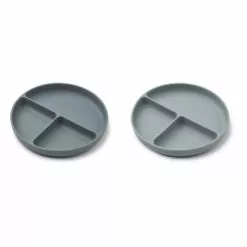 Harvey Silicone Plates - Set of 2 Blue Liewood Design Children