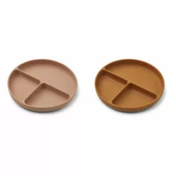 Harvey Silicone Plates - Set of 2 Dusty Pink Liewood Design Children