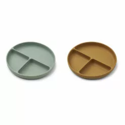 Harvey Silicone Plates - Set of 2 Green Liewood Design Children