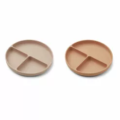 Harvey Silicone Plates - Set of 2 Pink Liewood Design Children