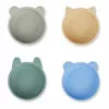 Iggy Dinosaur Silicone Bowls - Set of 4 Green Liewood Design Children