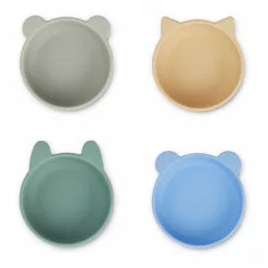 Iggy Dinosaur Silicone Bowls - Set of 4 Green Liewood Design Children