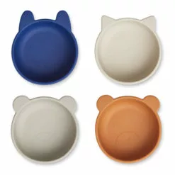 Iggy Silicone Bowls - Set of 4 Navy blue Liewood Design Children