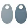 Ilana Silicone Bibs - Set of 2 Blue Liewood Design Baby
