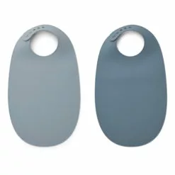 Ilana Silicone Bibs - Set of 2 Blue Liewood Design Baby