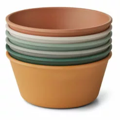 Irene PLA Bowls - Set of 6 Mustard Liewood Design Children