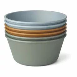 Irene PLA Bowls - Set of 6 Pale blue Liewood Design Children
