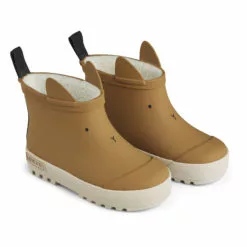 Jesse Natural Rubber Fur-Lined Boots Camel Liewood Shoes Baby, Children