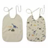 Lai Dino Organic Cotton Bib - Set of 2 Sand Liewood Design Baby