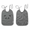 Lai Panda Organic Cotton Bib - Set of 2 Grey Liewood Design Baby