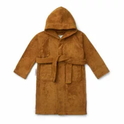 Lake Organic Terry Cloth Bathrobe Caramel Liewood Design Children
