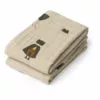 Lewis Organic Cotton Swaddling Cloths - Set of 2 Beige Liewood Design Baby