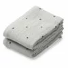 Lewis Organic Cotton Swaddling Cloths - Set of 2 Grey Liewood Design Baby