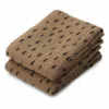 Lewis Organic Cotton Swaddling Cloths - Set of 2 Khaki Liewood Design Baby