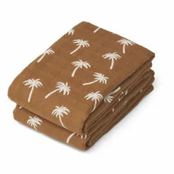 Lewis Organic Cotton Swaddling Cloths - Set of 2 Nude Liewood Design Baby