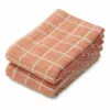 Lewis Organic Cotton Swaddling Cloths - Set of 2 Pink Liewood Design Baby