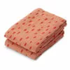 Lewis Organic Cotton Swaddling Cloths - Set of 2 Pink Liewood Design Baby