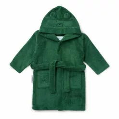 Lily Bear Organic Terry Cloth Bathrobe Green Liewood Design Children