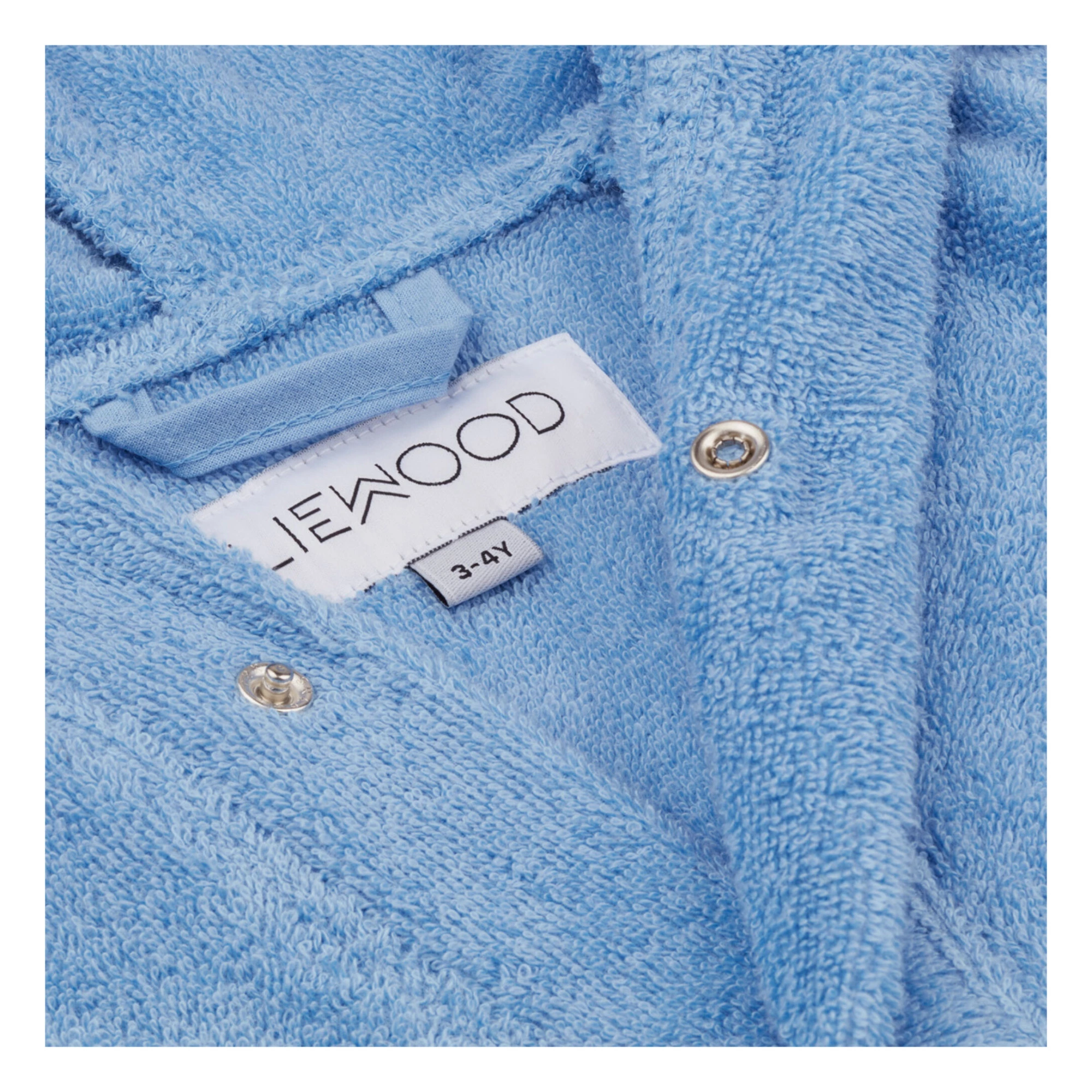 Lily Organic Cotton Terry Cloth Bathrobe Blue Liewood Design Children 2 Lily Organic Cotton Terry Cloth Bathrobe Blue Liewood Design Children - Image 2