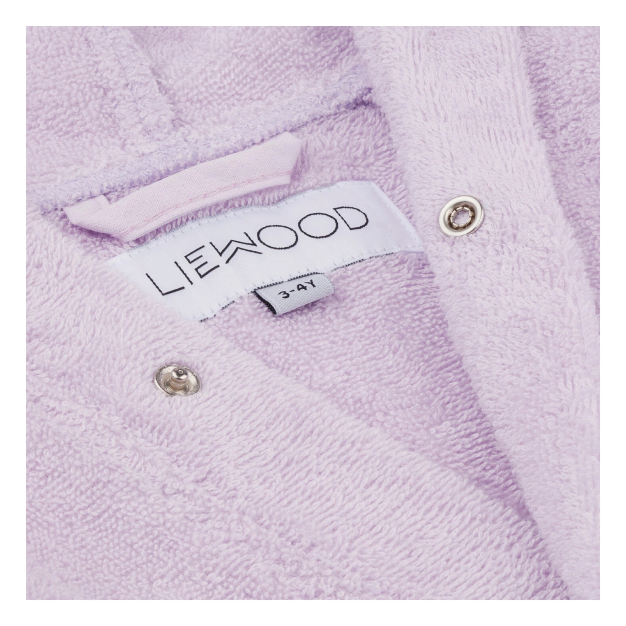 Lily Organic Cotton Terry Cloth Bathrobe Lavender Liewood Design Children 2 Lily Organic Cotton Terry Cloth Bathrobe Lavender Liewood Design Children - Image 2