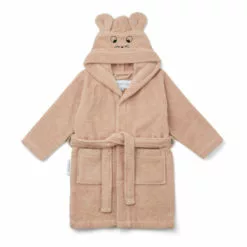 Lily Organic Cotton Terry Cloth Bathrobe Pink Liewood Design Children