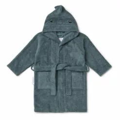 Lily Organic Terry Cloth Bathrobe Blue Liewood Design Children