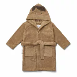 Lily Organic Terry Cloth Bathrobe Brown Liewood Design Children