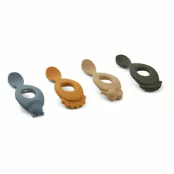 Liva Silicone Spoons - Set of 4 Blue Liewood Design Baby -Liewood Sales Shop liva silicone spoons set of 4 blue liewood design baby 2