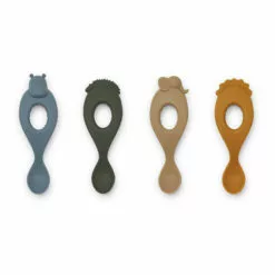 Liva Silicone Spoons - Set of 4 Blue Liewood Design Baby
