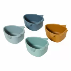 Malene Silicone Bowls - Set of 4 Blue Liewood Design Baby