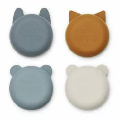 Malene Silicone Bowls - Set of 4 Blue Liewood Design Children -Liewood Sales Shop malene silicone bowls set of 4 blue liewood design children 2