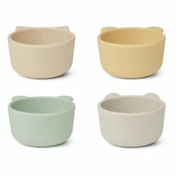 Malene Silicone Bowls - Set of 4 Pink Liewood Design Children -Liewood Sales Shop malene silicone bowls set of 4 pink liewood design children 2