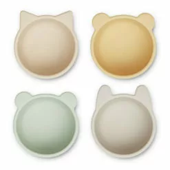 Malene Silicone Bowls - Set of 4 Pink Liewood Design Children
