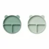 Merrick Silicone Plates - Set of 2 Green Liewood Design Children