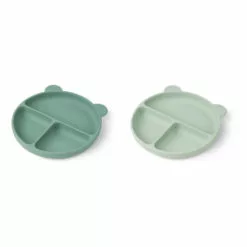 Merrick Silicone Plates - Set of 2 Green Liewood Design Children -Liewood Sales Shop merrick silicone plates set of 2 green liewood design children 2