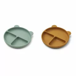 Merrick Silicone Plates - Set of 2 Green Liewood Design Children