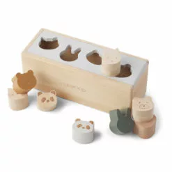 Midas Wooden Shape Box Toy Light grey Liewood Toys and Hobbies Baby