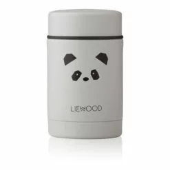 Nadja Panda Insulated Food Jar Light grey Liewood Design Children