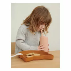 Nathan Silicone Plate, Bowl and Tumbler + Straw Set Pink Liewood Design Children -Liewood Sales Shop nathan silicone plate bowl and tumbler straw set pink liewood design children 2