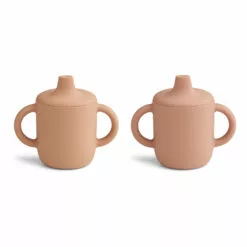 Neil Silicone Learning Cups - Set of 2 Pink Liewood Design Baby