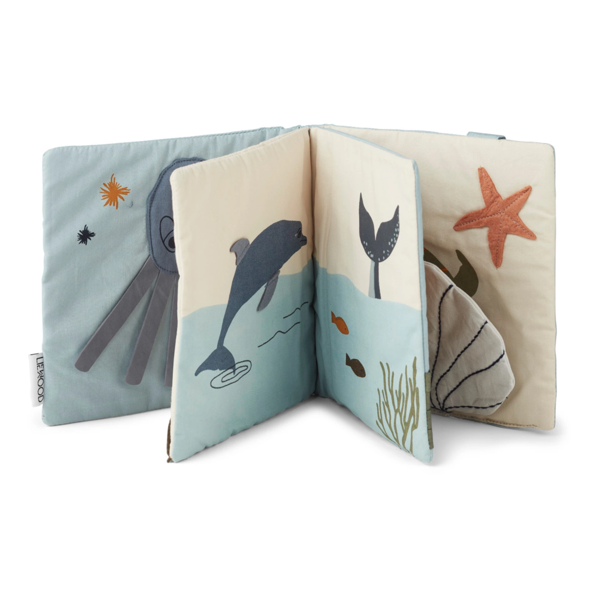 Organic Cotton Cloth Book Blue Liewood Toys and Hobbies Baby 2 Organic Cotton Cloth Book Blue Liewood Toys and Hobbies Baby - Image 2