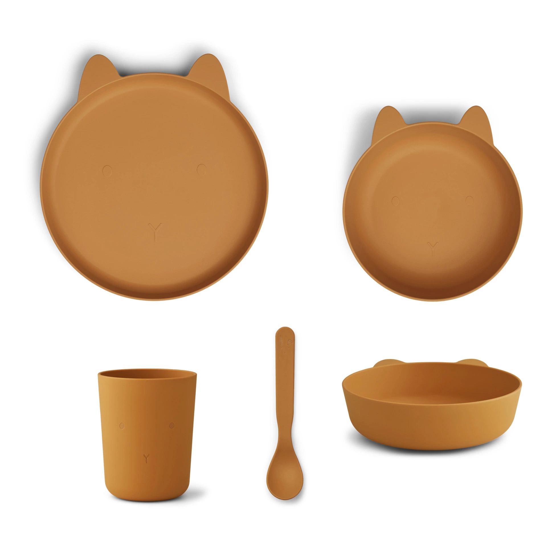Paul Tableware Set - 4 Pieces Mustard Liewood Design Children 1 Paul Tableware Set - 4 Pieces Mustard Liewood Design Children
