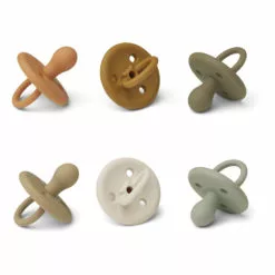 Paula Silicone Dummies - Set of 6 Caramel Liewood Design Baby