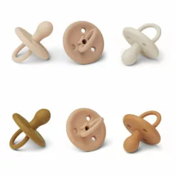 Paula Silicone Dummies - Set of 6 Dusty Pink Liewood Design Baby