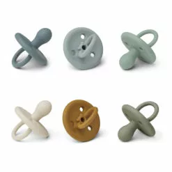 Paula Silicone Dummies - Set of 6 Pale blue Liewood Design Baby